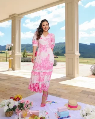 Vestido Katia Pink - Stefani